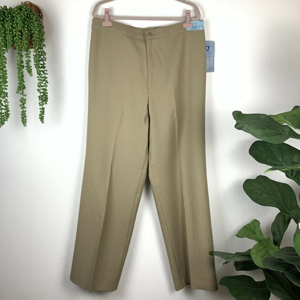 VTG NWT Deadstock Levi's Women's 36/18 Tan Wide Leg Bend Over Pants Trousers